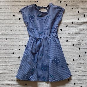 Tea Ikat Stripe Keyhole Dress